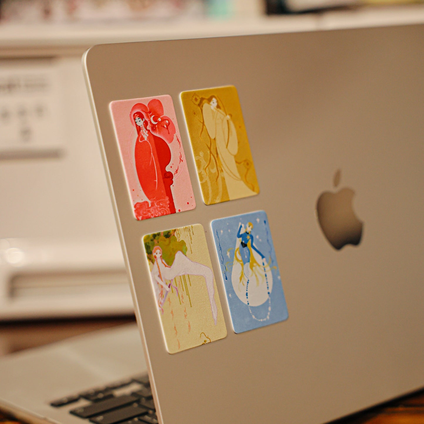 女书插画贴纸 & 屏幕清洁贴 Nüshu Sticker & Screen Cleaners