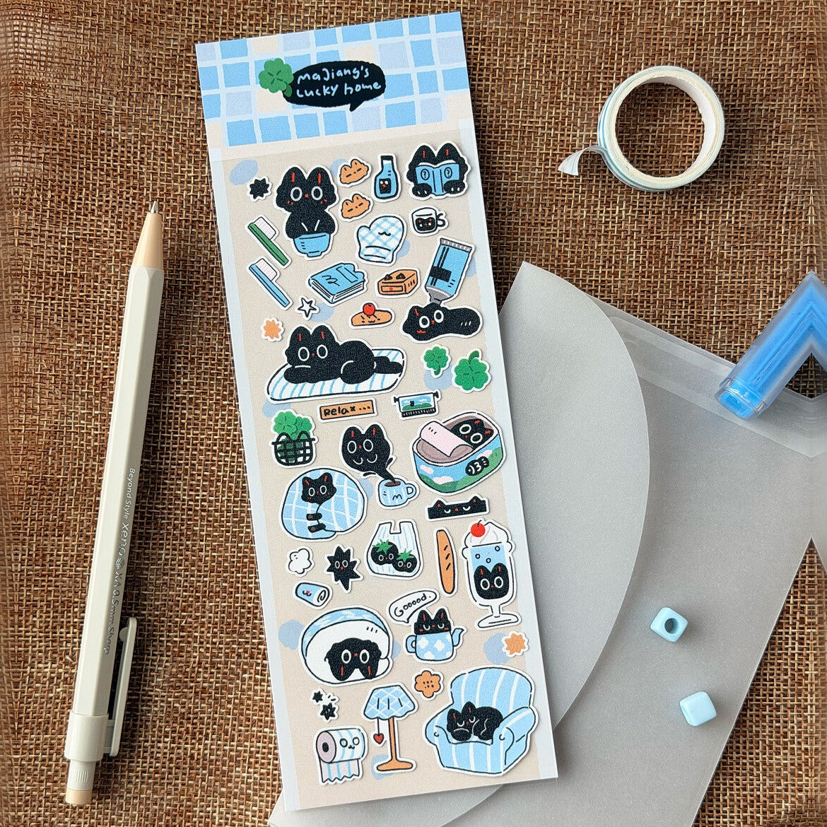 Lucky Home (blue) design