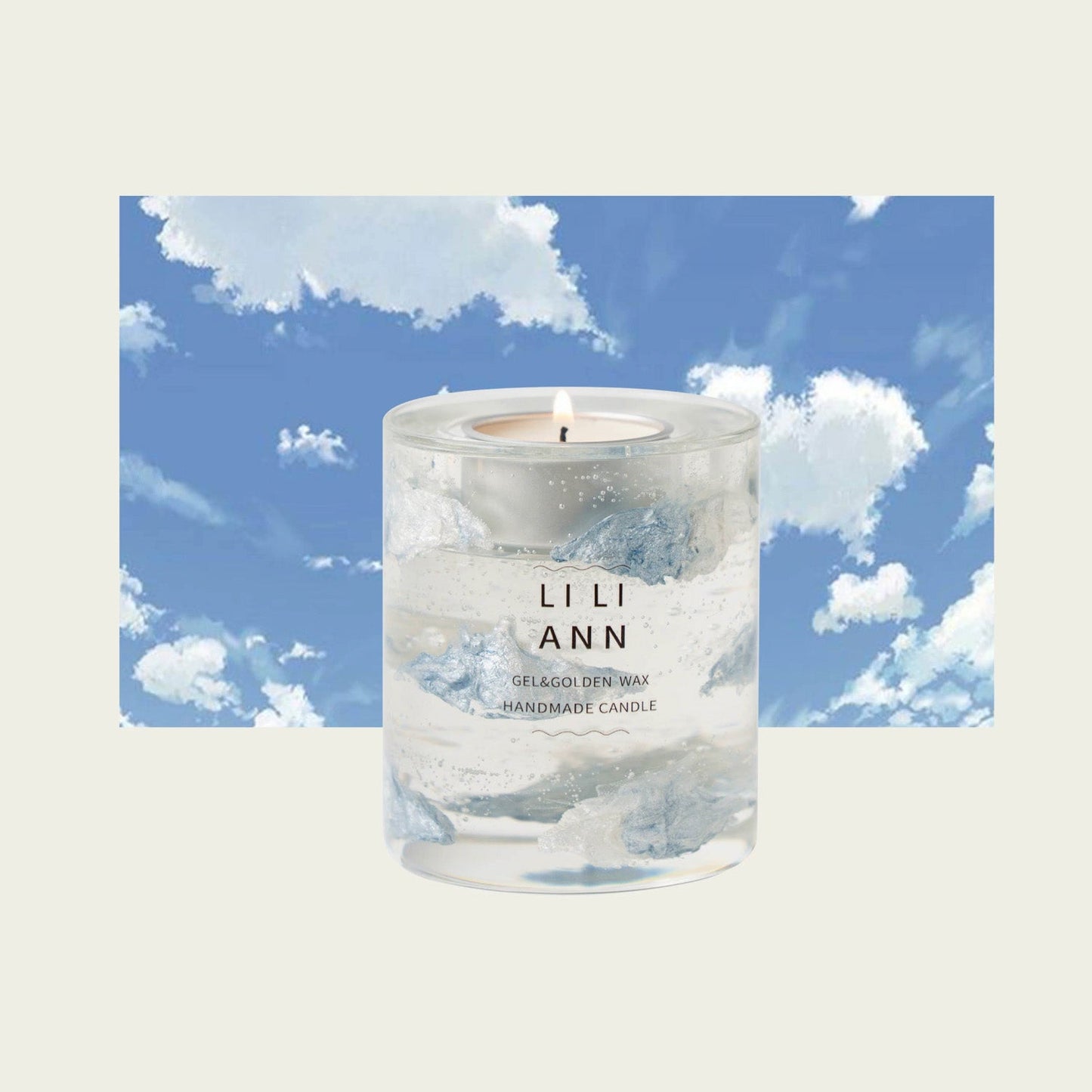 Handmade Crystal Candle Set (Wandering Clouds)