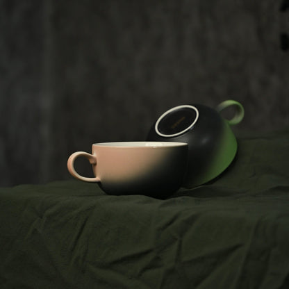 Gradient Ceramic Latte Mug  (Artisan Designed and Hand Finished)