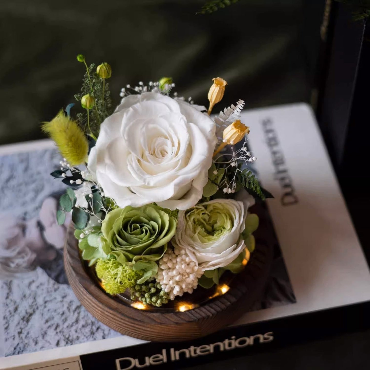 Preserved Flower Light Dome