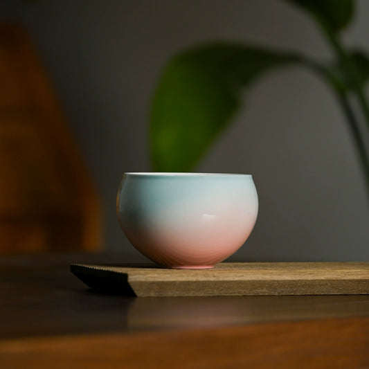 Gradient Ceramic Round Cup (Artisan Designed and Hand Finished)