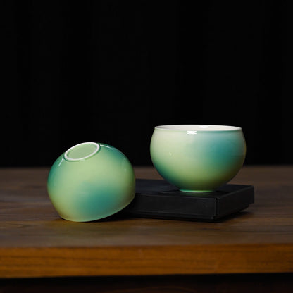 Gradient Ceramic Round Cup (Artisan Designed and Hand Finished)