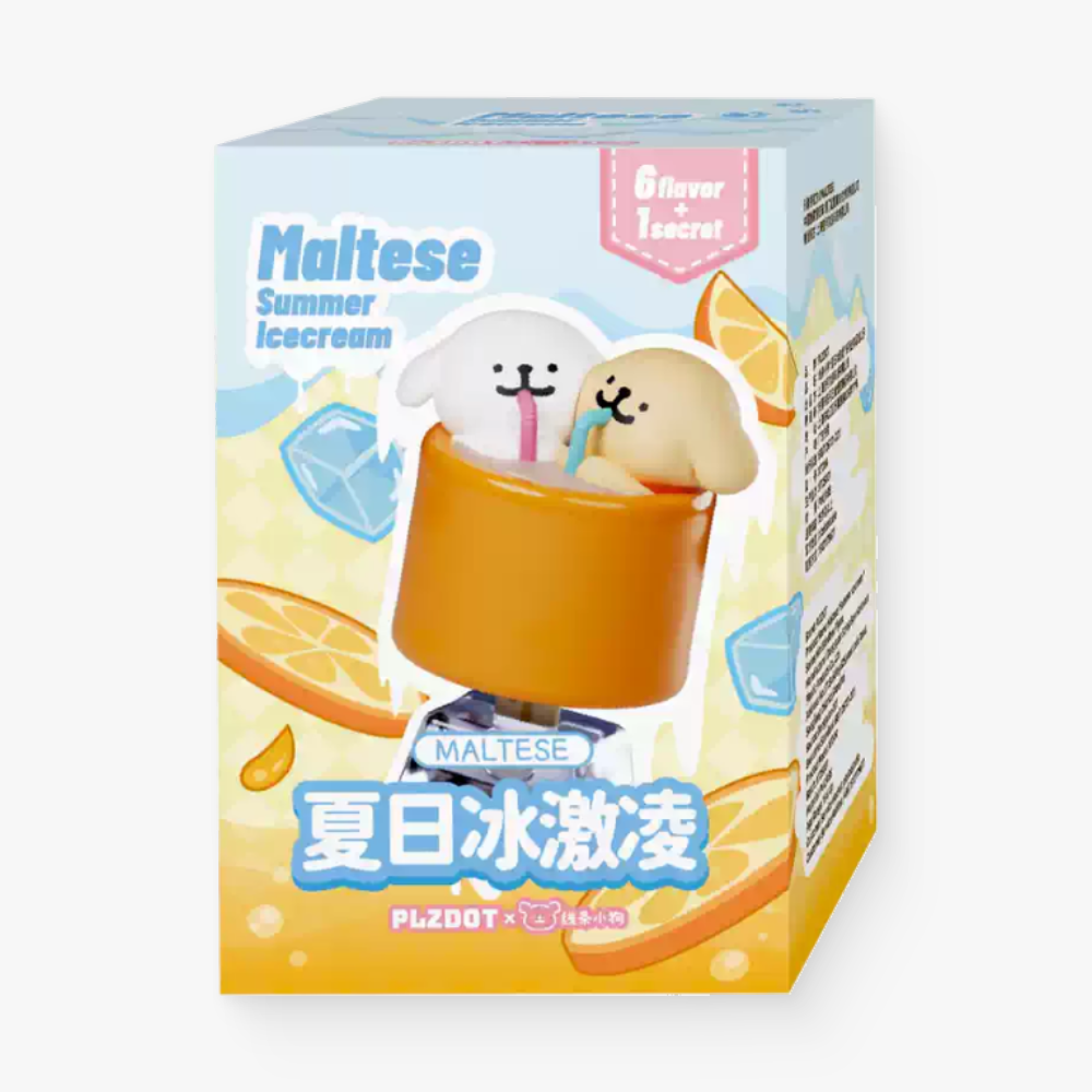 Maltese Mini Blind Box "Summer Icecream" Series 线条小狗夏日冰淇淋迷你盲盒