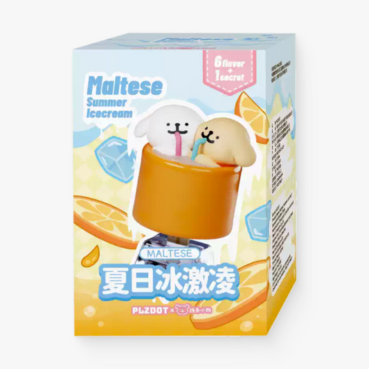 Maltese Mini Blind Box "Summer Icecream" Series 线条小狗夏日冰淇淋迷你盲盒
