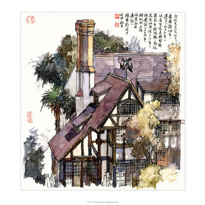 手绘上海经典建筑