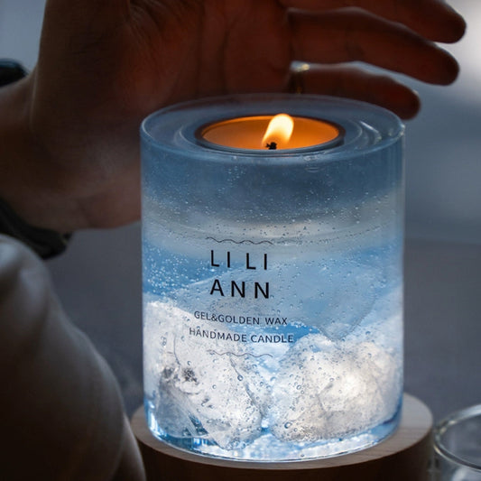 Handmade Crystal Candle Set (Glacier Monologue)